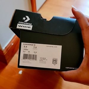 Black and white low top Chucks